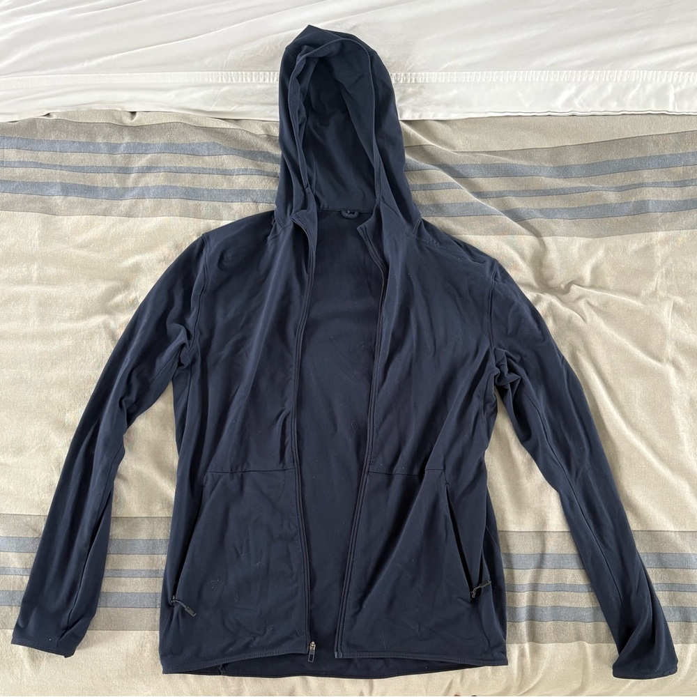 Men's Navy Lululemon Surge Zip-Up Hoodie